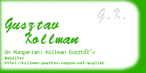 gusztav kollman business card